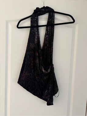 Zara velvet Halter Top